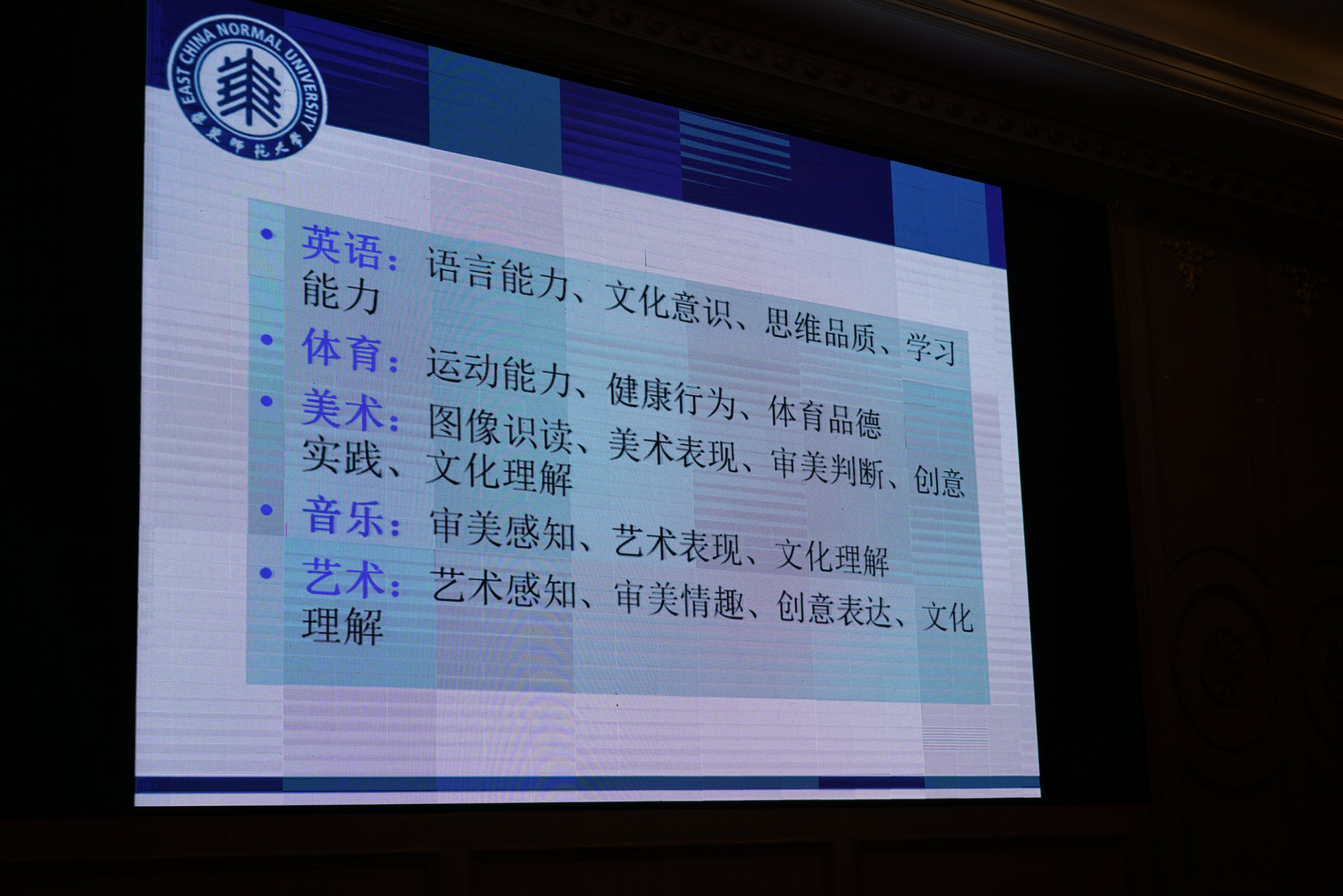 朱偉強(qiáng)教授授課，細(xì)致完備，非常仔細(xì)，風(fēng)趣幽默。聽了朱教授的關(guān)于學(xué)科素養(yǎng)，讓我們對(duì)課程標(biāo)準(zhǔn)的理解又深入了一步。